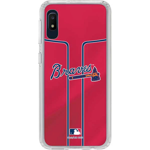 MLB Atlanta Braves Alternate/Away Jersey Galaxy A10e Clear Case