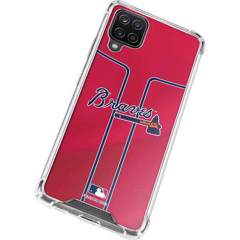 MLB Atlanta Braves Alternate/Away Jersey Galaxy A12 Clear Case