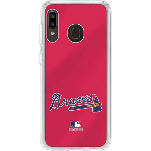 MLB Atlanta Braves Alternate/Away Jersey Galaxy A20 Clear Case