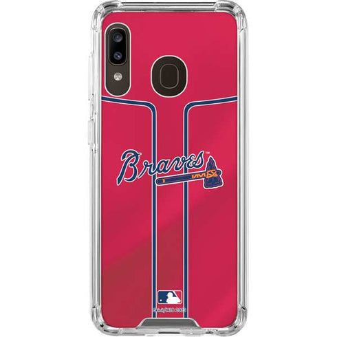 MLB Atlanta Braves Alternate/Away Jersey Galaxy A30 Clear Case