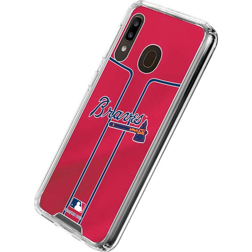 MLB Atlanta Braves Alternate/Away Jersey Galaxy A30 Clear Case