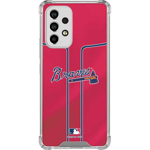 MLB Atlanta Braves Alternate/Away Jersey Galaxy A53 5G Clear Case