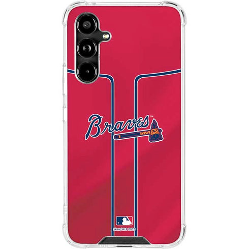MLB Atlanta Braves Alternate/Away Jersey Galaxy A54 5G Clear Case