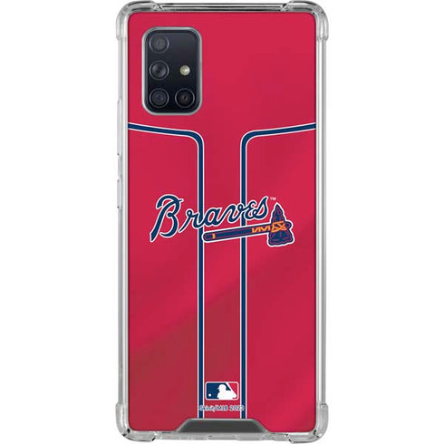 MLB Atlanta Braves Alternate/Away Jersey Galaxy A71 5G Clear Case