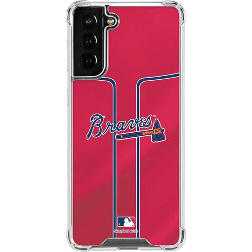 MLB Atlanta Braves Alternate/Away Jersey Galaxy S21 FE Clear Case