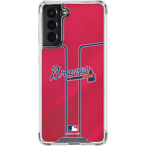 MLB Atlanta Braves Alternate/Away Jersey Galaxy S22 Clear Case