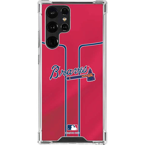 MLB Atlanta Braves Alternate/Away Jersey Galaxy S22 Ultra Clear Case