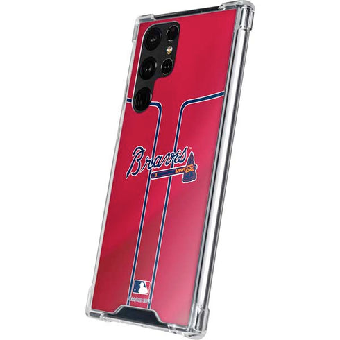 MLB Atlanta Braves Alternate/Away Jersey Galaxy S22 Ultra Clear Case