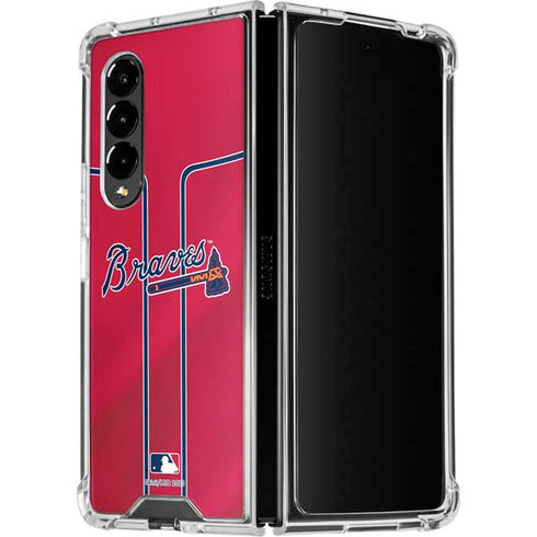 MLB Atlanta Braves Alternate/Away Jersey Galaxy Z Fold4 5G Clear Case