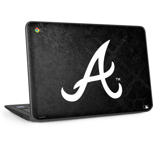 MLB Atlanta Braves Dark Wash HP Chromebook Skin
