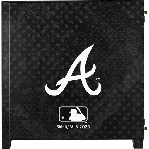 MLB Atlanta Braves Dark Wash Corsair 4000D Tempered Glass Mid-Tower ATX Case Skin