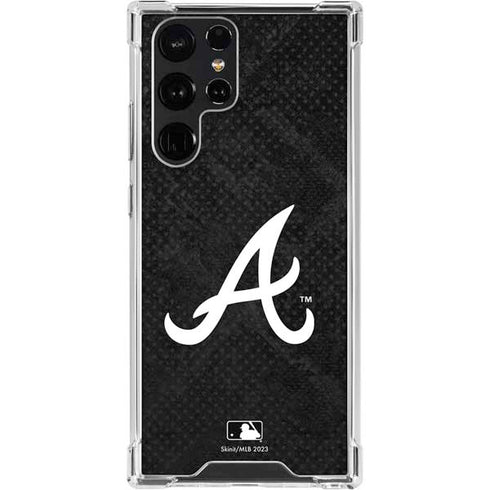 MLB Atlanta Braves Dark Wash Galaxy S22 Ultra Clear Case