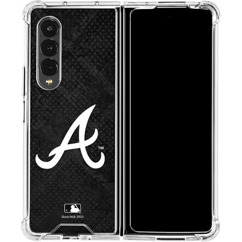 MLB Atlanta Braves Dark Wash Galaxy Z Fold4 5G Clear Case