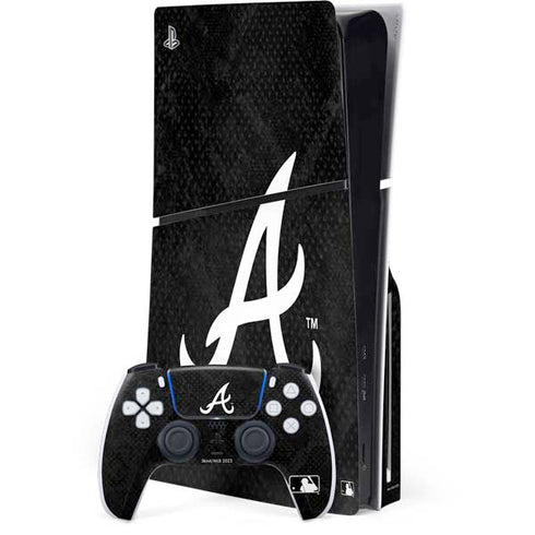 MLB Atlanta Braves Dark Wash PS5 Slim Disk Bundle Skin