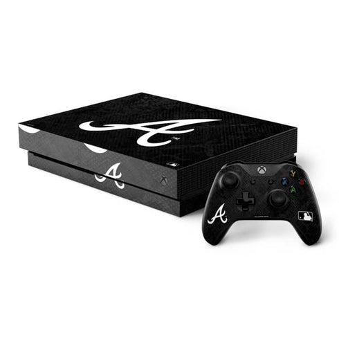 MLB Atlanta Braves Dark Wash Xbox One X Bundle Skin
