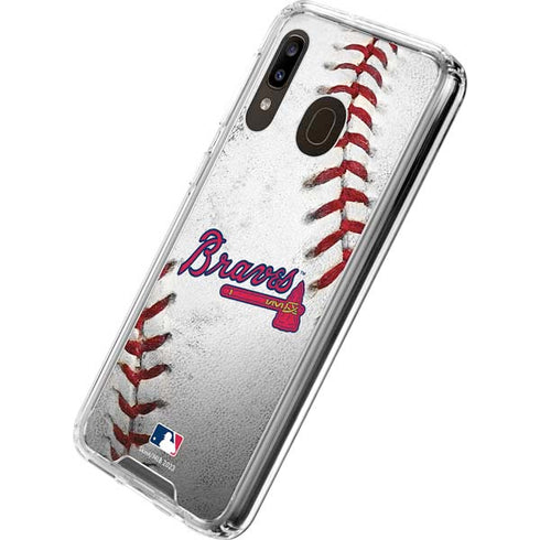 MLB Atlanta Braves Game Ball Galaxy A30 Clear Case