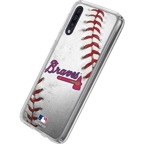 MLB Atlanta Braves Game Ball Galaxy A50 Clear Case