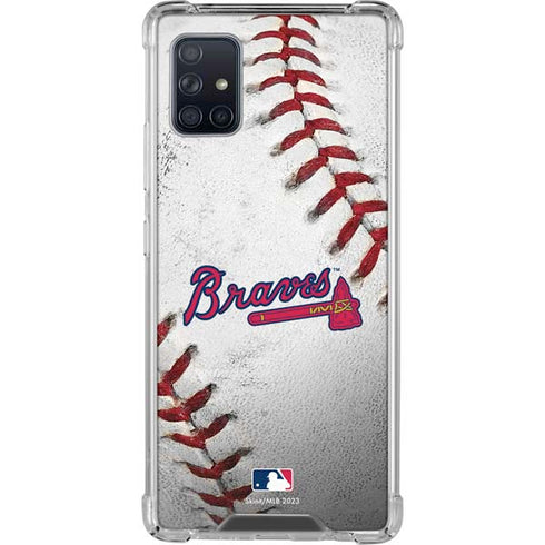 MLB Atlanta Braves Game Ball Galaxy A51 5G Clear Case