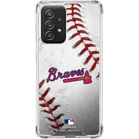 MLB Atlanta Braves Game Ball Galaxy A52 5G Clear Case