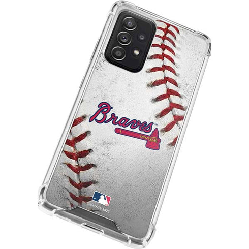 MLB Atlanta Braves Game Ball Galaxy A52 5G Clear Case