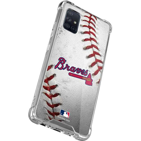 MLB Atlanta Braves Game Ball Galaxy A71 5G Clear Case