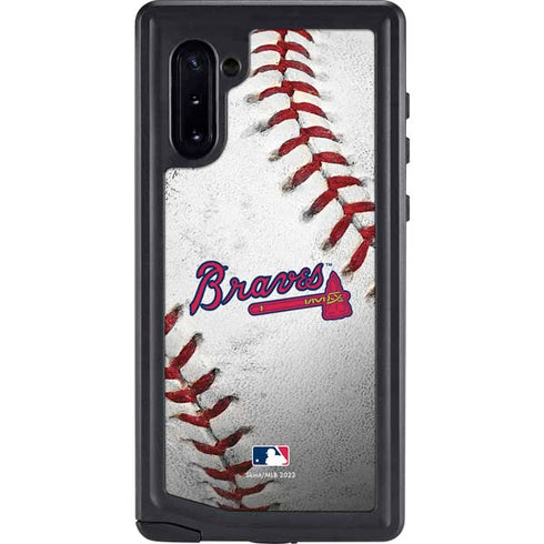 MLB Atlanta Braves Game Ball Galaxy Note 10 Waterproof Case