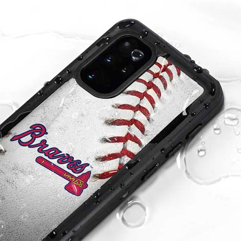 MLB Atlanta Braves Game Ball Galaxy S20 Plus Waterproof Case