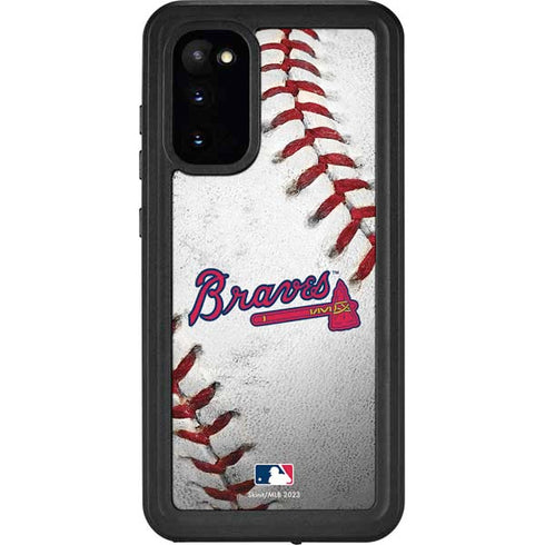 MLB Atlanta Braves Game Ball Galaxy S20 Waterproof Case