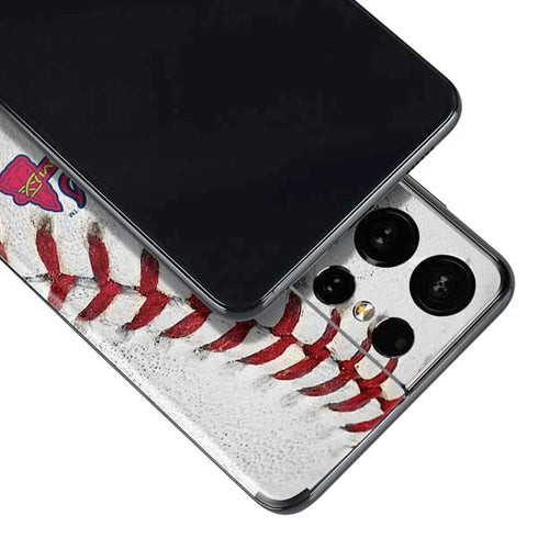 MLB Atlanta Braves Game Ball Galaxy S21 Ultra 5G Skin