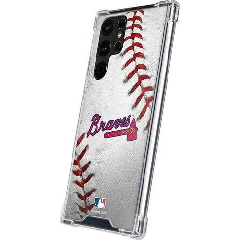 MLB Atlanta Braves Game Ball Galaxy S22 Ultra Clear Case