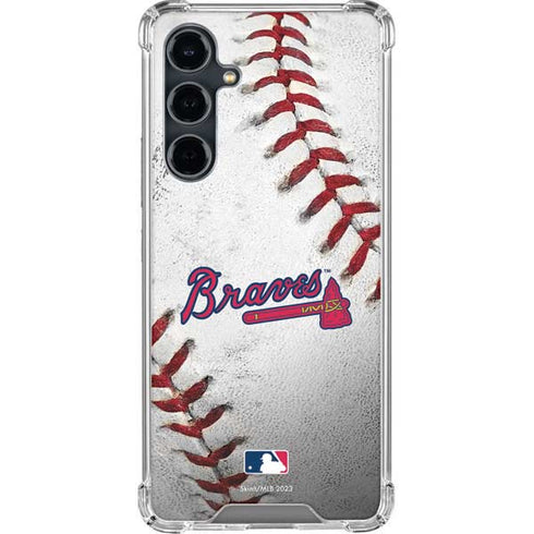 MLB Atlanta Braves Game Ball Galaxy S23 FE Clear Case