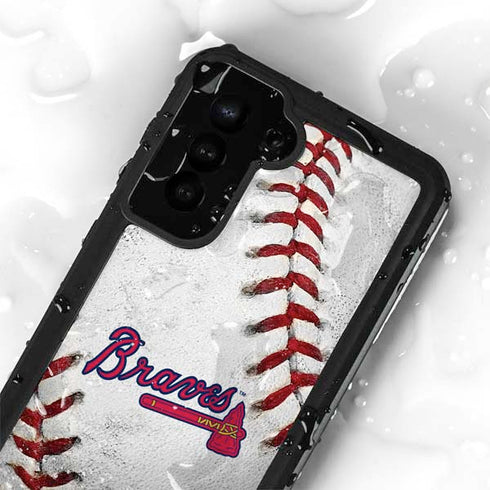 MLB Atlanta Braves Game Ball Galaxy S23 Plus Waterproof Case