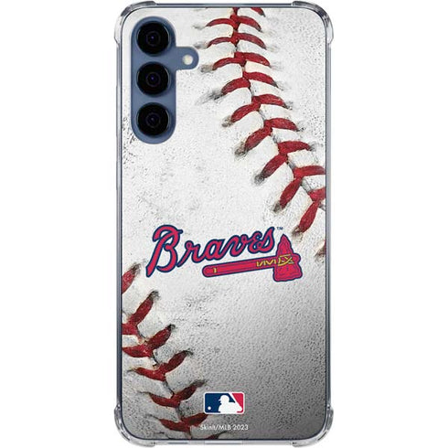 MLB Atlanta Braves Game Ball Galaxy S24 Clear Case