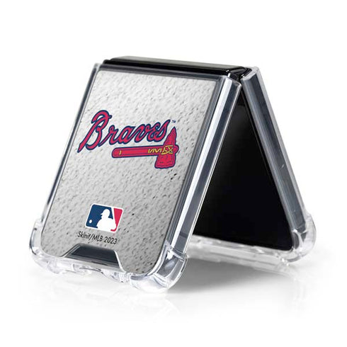 MLB Atlanta Braves Game Ball Galaxy Z Flip5 5G Clear Case