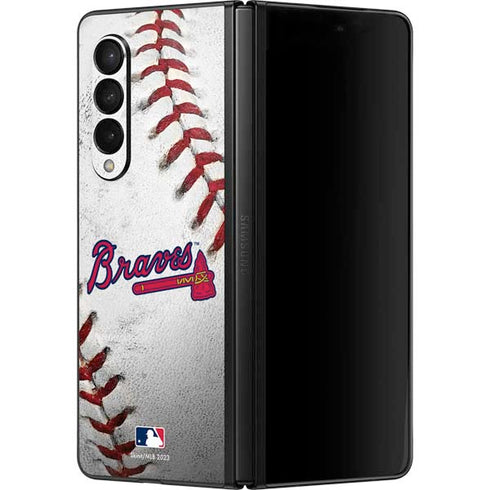 MLB Atlanta Braves Game Ball Galaxy Z Fold3 5G Skin