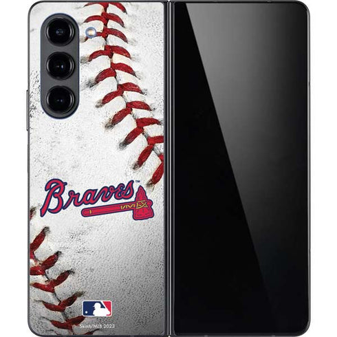 MLB Atlanta Braves Game Ball Galaxy Z Fold5 5G Skin