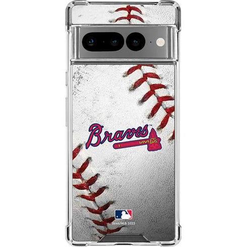 MLB Atlanta Braves Game Ball Google Pixel 7 Pro Clear Case