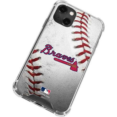 MLB Atlanta Braves Game Ball iPhone 15 Plus Clear Case