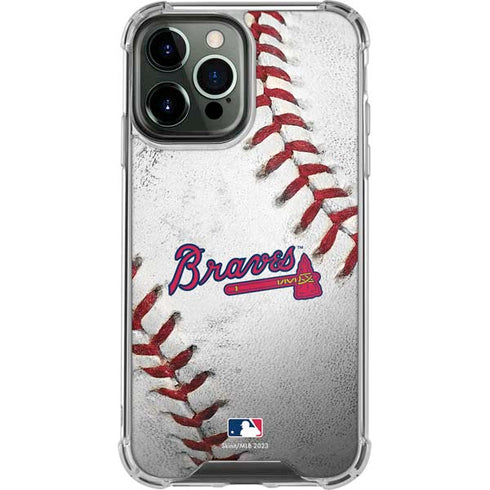 MLB Atlanta Braves Game Ball iPhone 14 Pro Max Clear Case