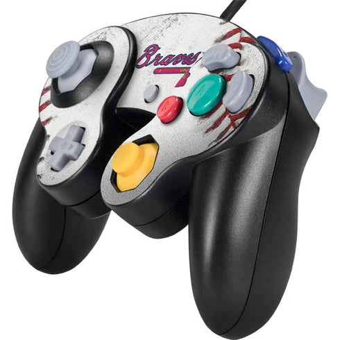 MLB Atlanta Braves Game Ball Nintendo GameCube Controller Skin