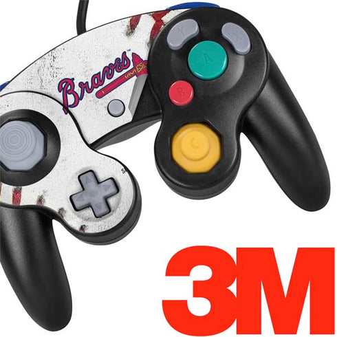 MLB Atlanta Braves Game Ball Nintendo GameCube Controller Skin
