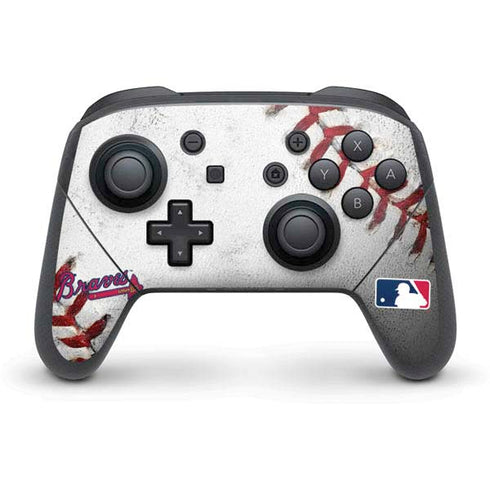 MLB Atlanta Braves Game Ball Nintendo Switch Pro Controller Skin