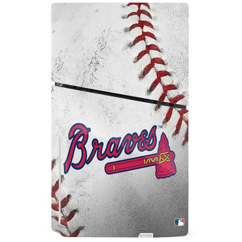 MLB Atlanta Braves Game Ball PS5 Slim Disk Bundle Skin