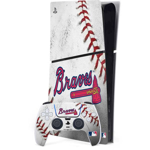 MLB Atlanta Braves Game Ball PS5 Slim Digital Edition Bundle Skin