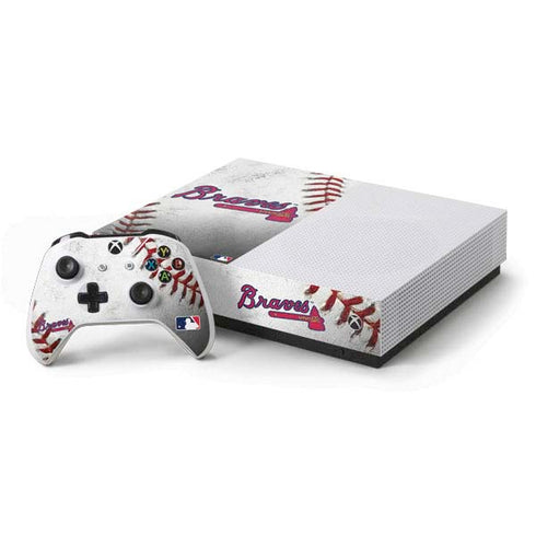 MLB Atlanta Braves Game Ball Xbox One S All-Digital Edition Bundle Skin
