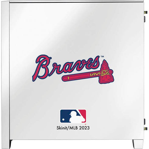 MLB Atlanta Braves Home Jersey Corsair 4000D Tempered Glass Mid-Tower ATX Case Skin