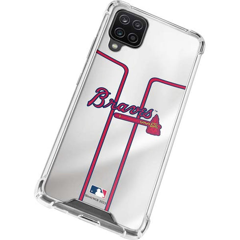 MLB Atlanta Braves Home Jersey Galaxy A12 Clear Case