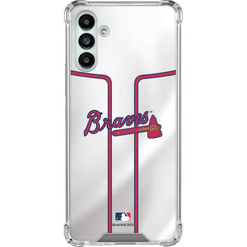 MLB Atlanta Braves Home Jersey Galaxy A13 5G Clear Case