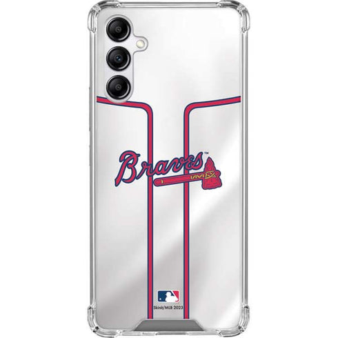 MLB Atlanta Braves Home Jersey Galaxy A14 5G Clear Case
