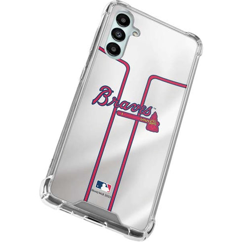 MLB Atlanta Braves Home Jersey Galaxy A14 5G Clear Case